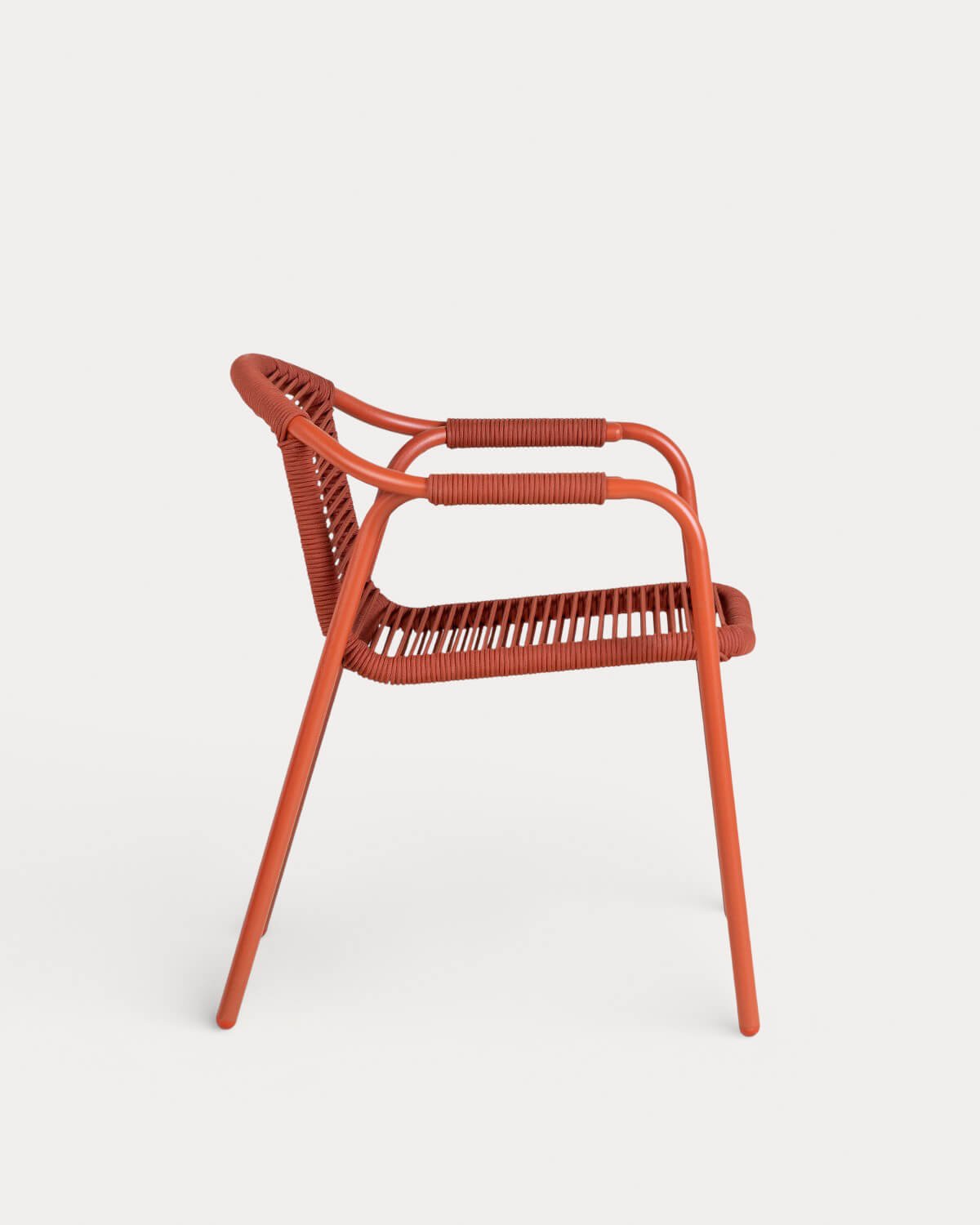 Pack of 4 Murna Metal and Rope Outdoor Chairs, gallery image 2