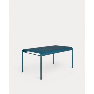 Rectangular Outdoor Table in Metal and Polypropylene (155x90 cm) Baztan Blue Oceanic - The Masie