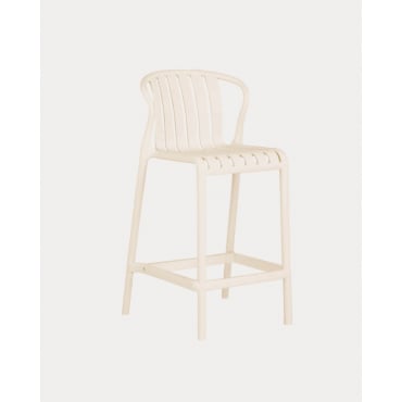 High Polypropylene Stool (65 cm) Baztan Beige Seashell - The Masie