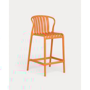 Pack 2 High Polypropylene Stools (65 cm) Baztan Orange Terra - The Masie