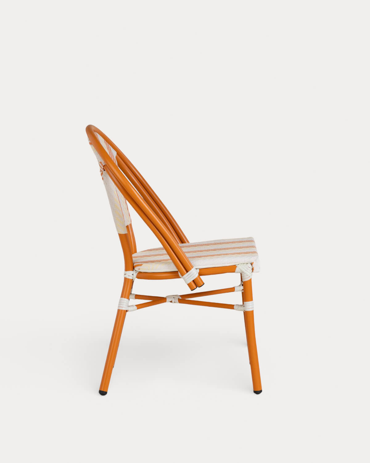 Pack 4 Outdoor Chairs in Aluminum and Synthetic Rattan Yona Bistro, gallery image 4