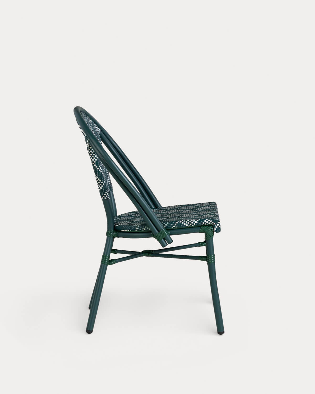 Pack 4 Aluminum and Synthetic Rattan Dining Chairs Yona Bistro, gallery image 4