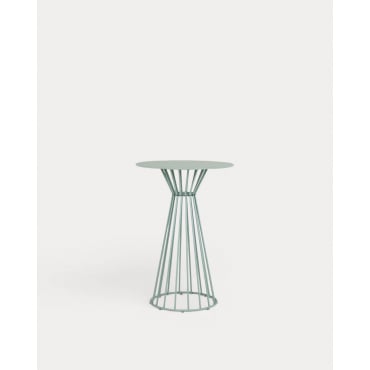 Round Metal Outdoor High Table (Ø70 cm) Nouli Green Sage - The Masie