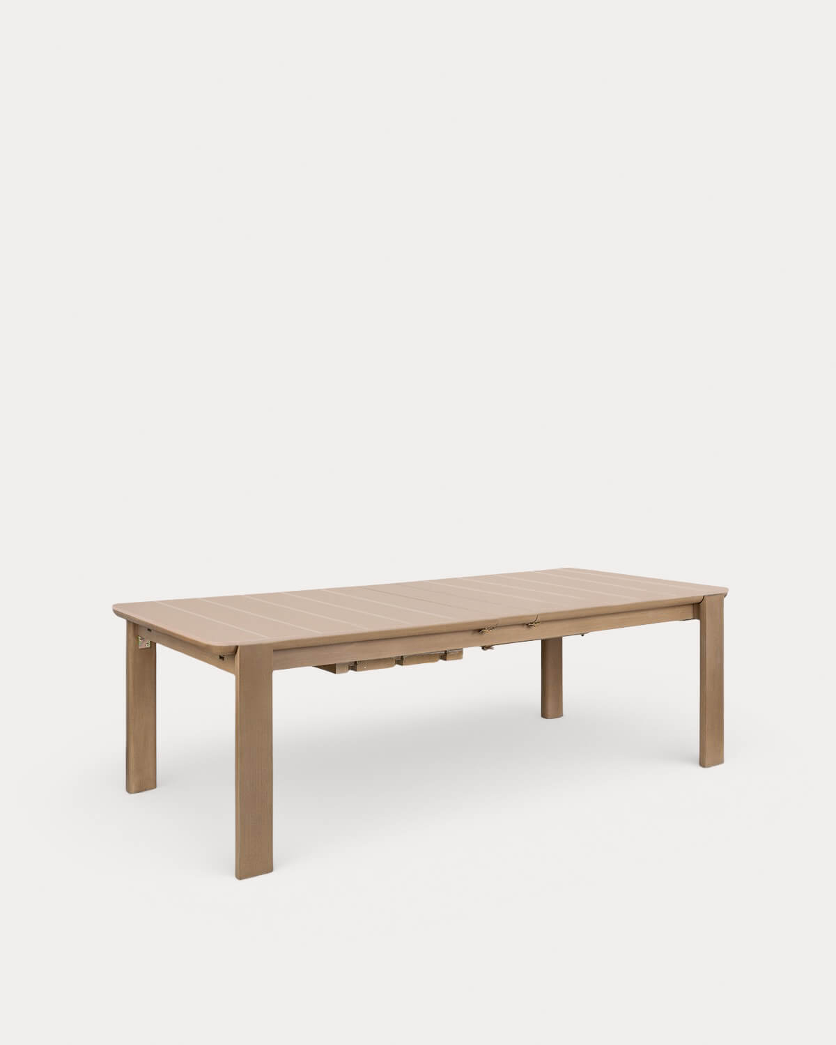 Extendable Rectangular Dining Table in Cement with Tile and Acacia Wood Look (225-330x100 cm) Ubel, gallery image 1