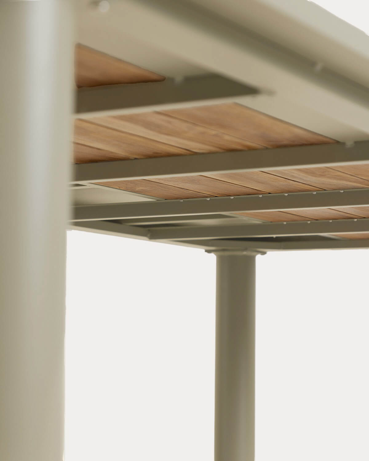 Rectangular Outdoor Table in Metal and Teak Wood (220x110 cm) Lirae, gallery image 4