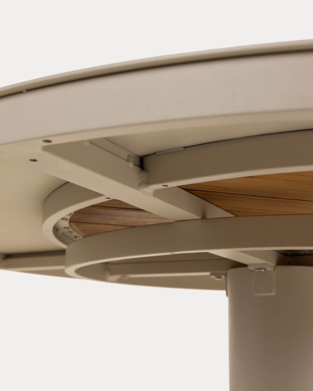 Round Dining Table in Metal and Teak Wood (Ø110 cm) Lirae, gallery image 8