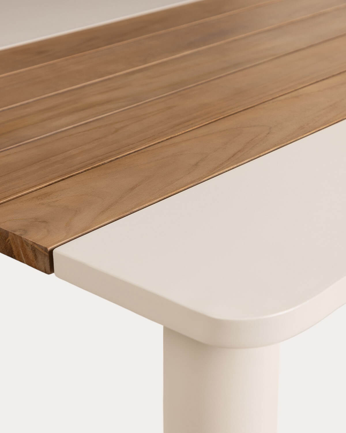 Rectangular Outdoor Table in Metal and Teak Wood (220x110 cm) Lirae, gallery image 6