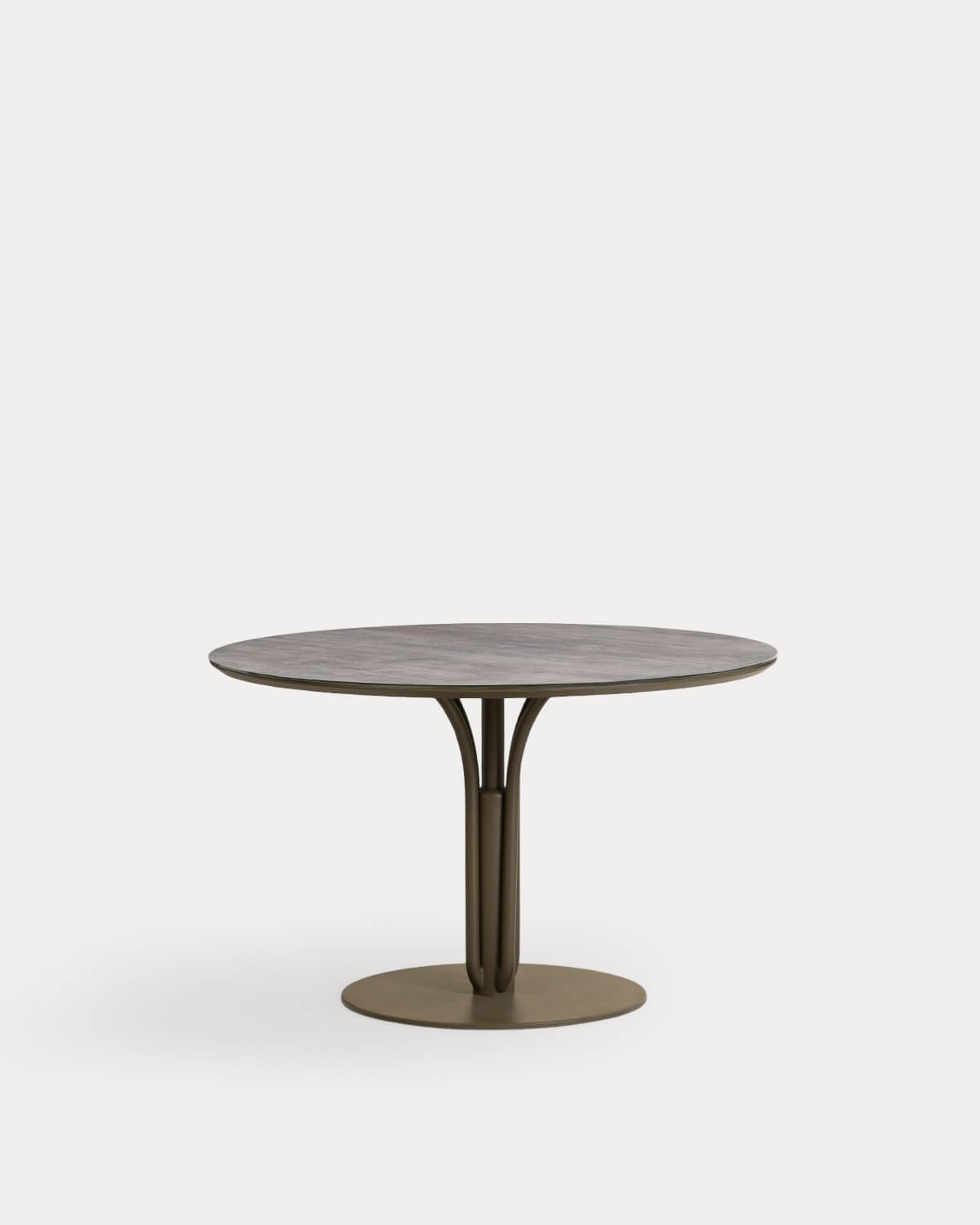 Round Dining Table in Metal and Tempered Glass (Ø120 cm) Llibet, gallery image 3