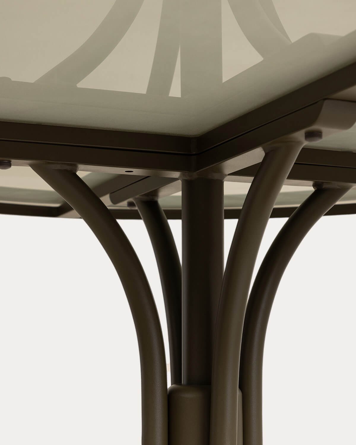 Round Dining Table in Metal and Tempered Glass (Ø120 cm) Llibet, gallery image 5