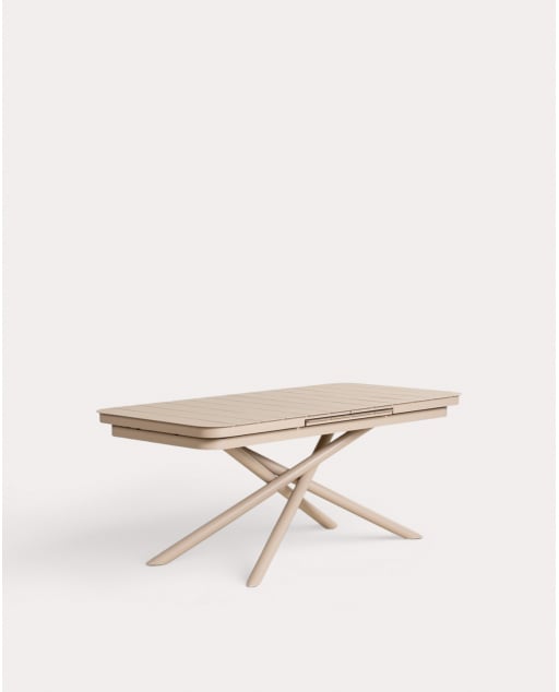 Extendable Rectangular Aluminum Dining Table (180-240x90 cm) Kelsey