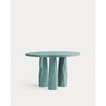Round Outdoor Cement Table (Ø120 cm) Rune Green Sage - The Masie