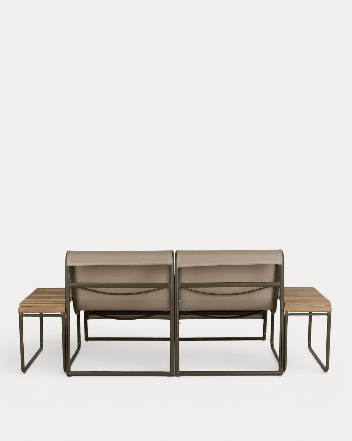 2-Seater Garden Sofa Set with 2 Aluminum Side Tables Dreisi, gallery image 5