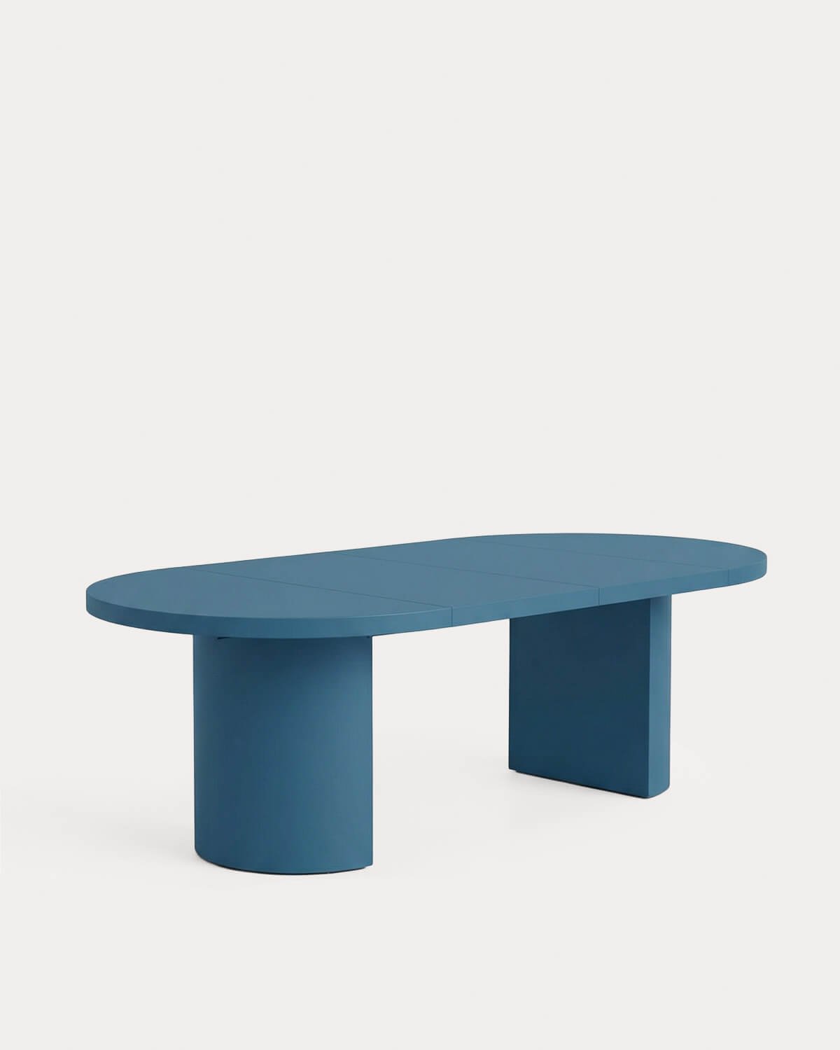 Extendable Round Metal Dining Table (Ø120-240x120 cm) Beca, gallery image 2