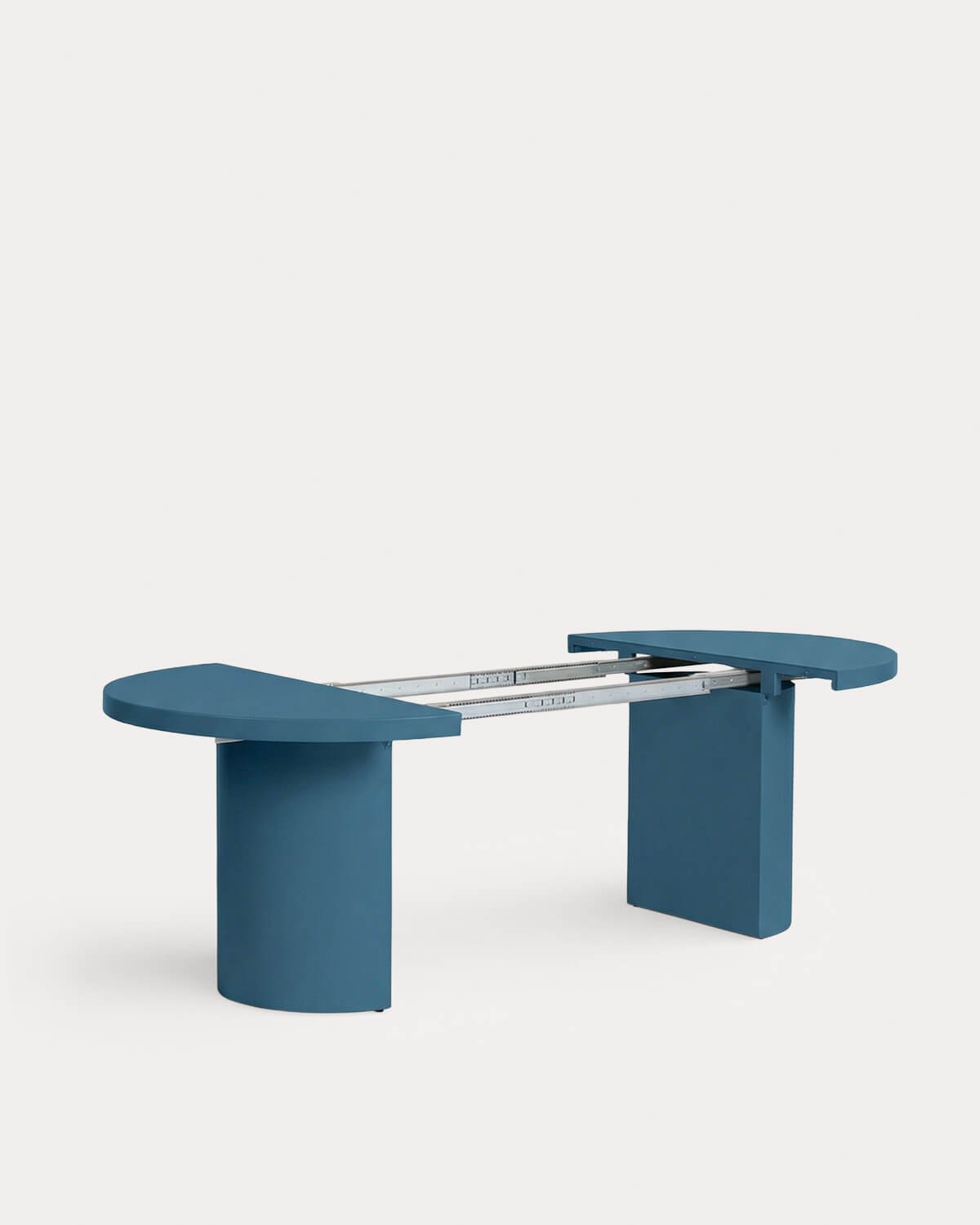 Extendable Round Metal Dining Table (Ø120-240x120 cm) Beca, gallery image 4