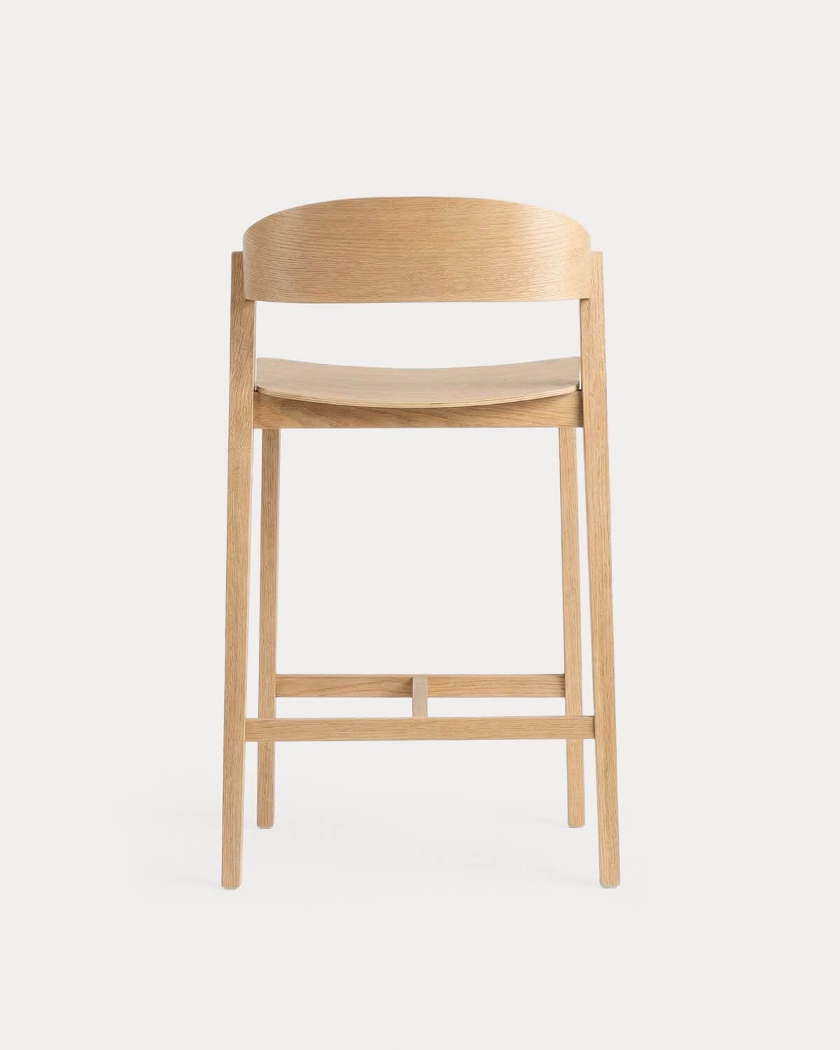 Pack 2 High Oak Wood Stools (65 cm) Laly, gallery image 5