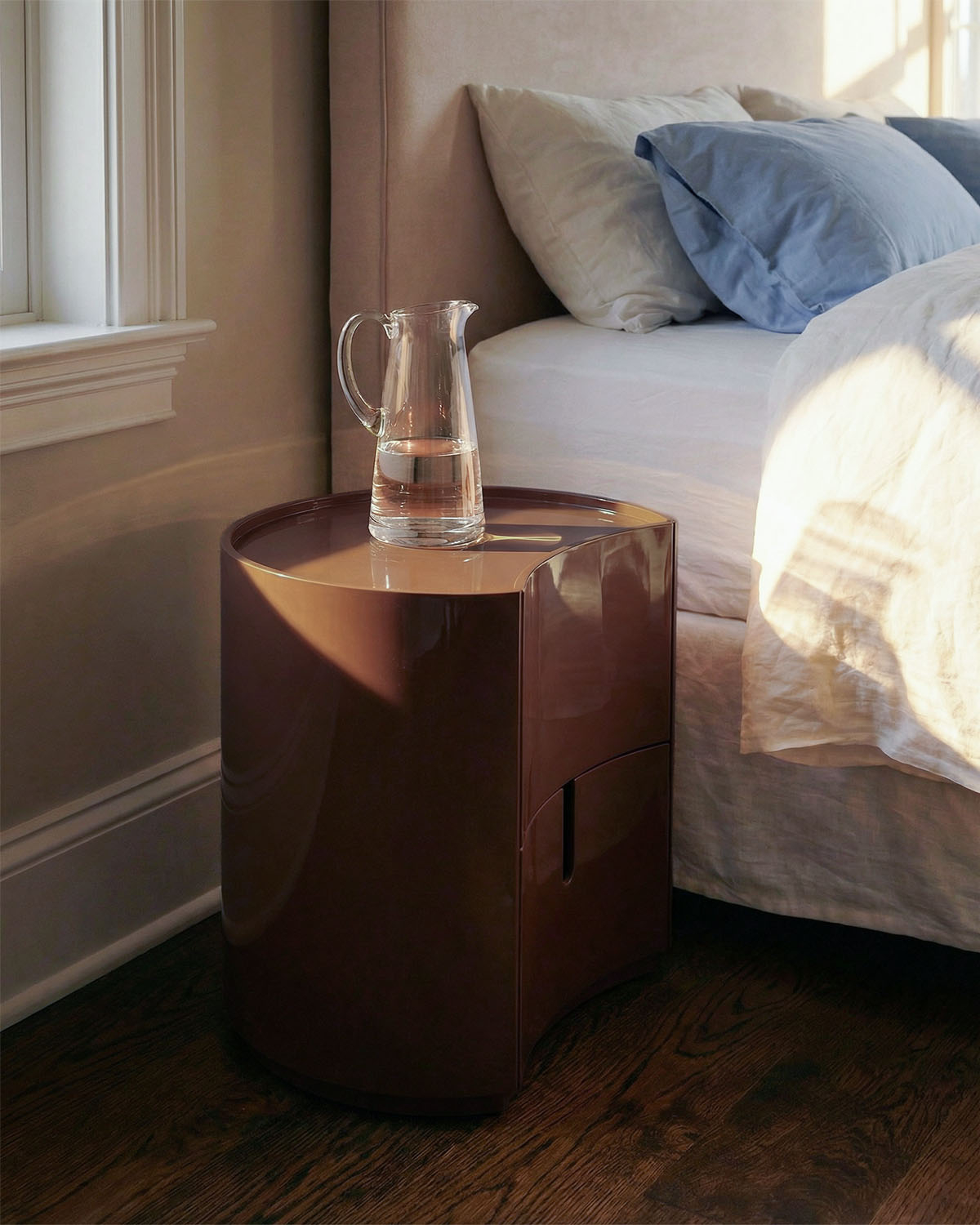 Wooden Nightstand with 2 Drawers (50x42 cm) Karyna, gallery image 2