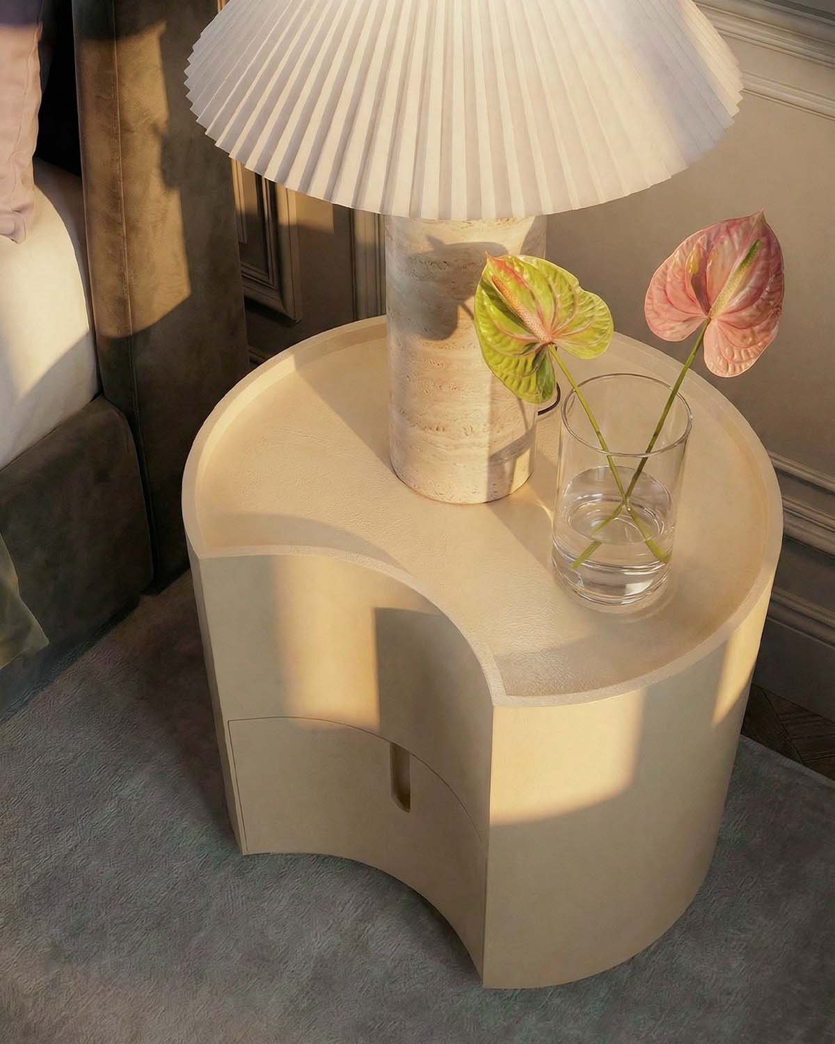 Wooden Nightstand with 2 Drawers (50x42 cm) Karyna, gallery image 3