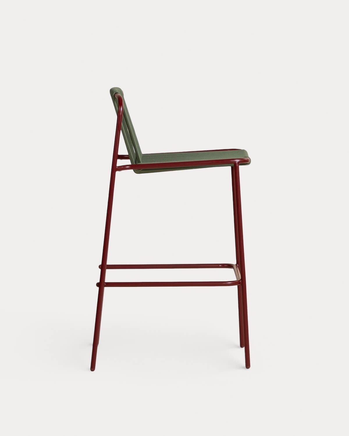 Pack 2 High Outdoor Stools in Metal and Rope (75 cm) Mayailer, gallery image 2