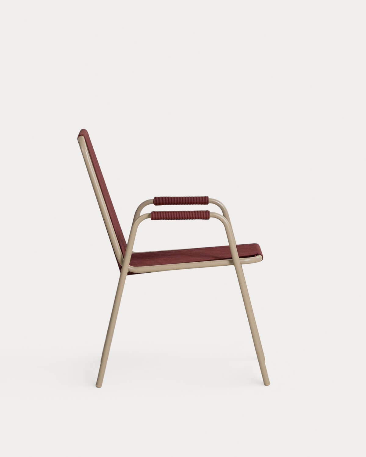 Pack 2 Outdoor Chairs with Metal Armrests and Rope Mayailer, gallery image 4