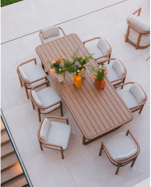 Rectangular Eucalyptus Wood Outdoor Table (240x100 cm) Edvard