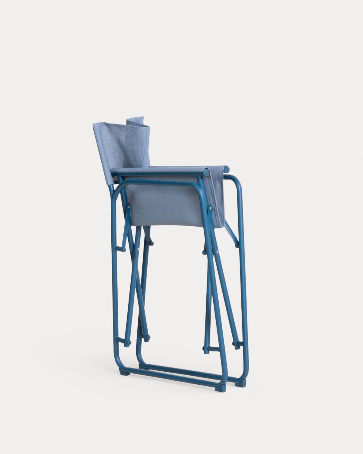 Pack 2 Folding Outdoor Chairs in Metal and Fabric Bowye, gallery image 2