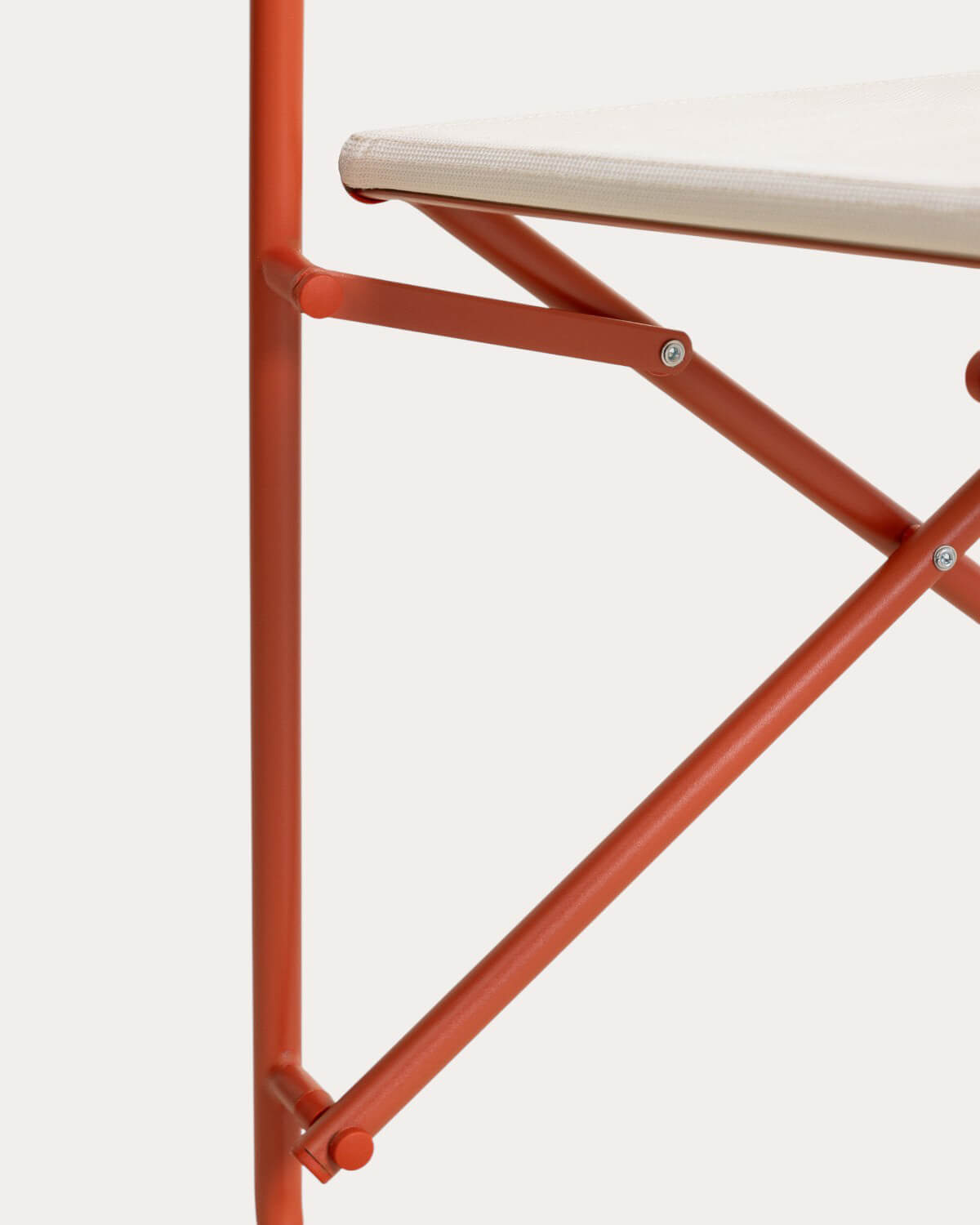 Pack 4 Folding Outdoor Chairs in Metal and Fabric Bowye, gallery image 8