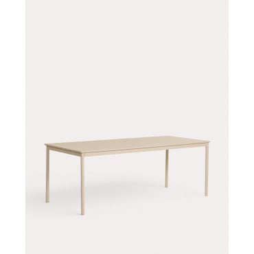 Rectangular Metal Outdoor Table (200x90 cm) Dessie Brown Clay - The Masie