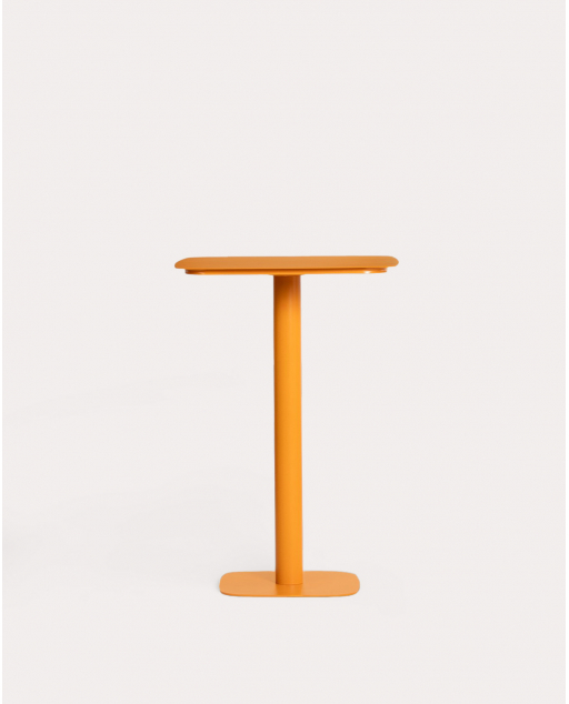 Square Metal Outdoor High Table (70x70 cm) Zoilo - Orange Terra