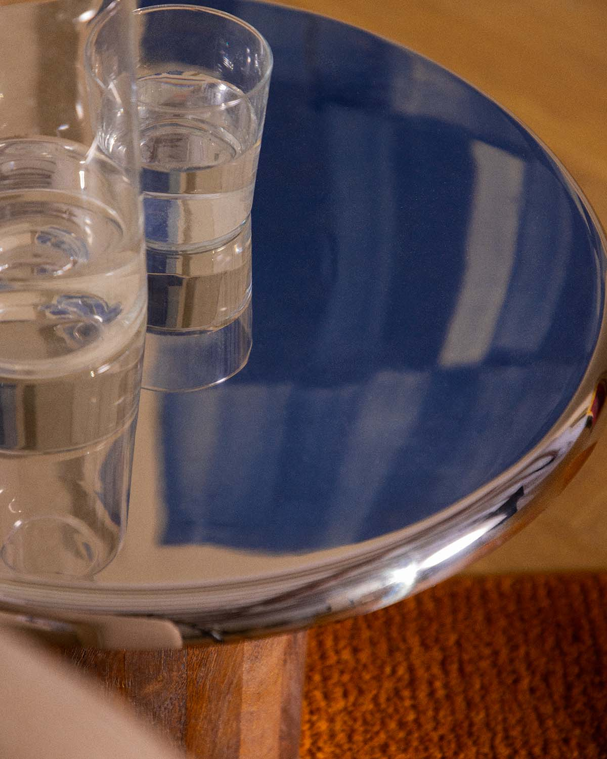 Fabio Round Side Table in Mango Wood and Metal, gallery image 3