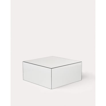 Square Glass Coffee Table (75x75 cm) Ninel Mirror - The Masie
