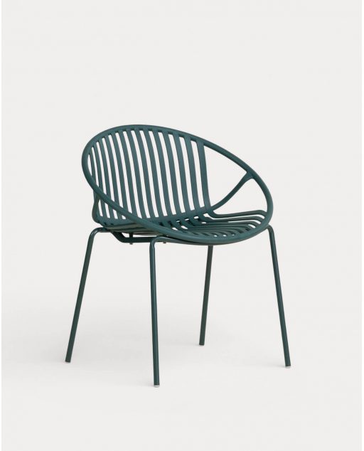 Pack of 4 polypropylene and metal dining chairs Anier