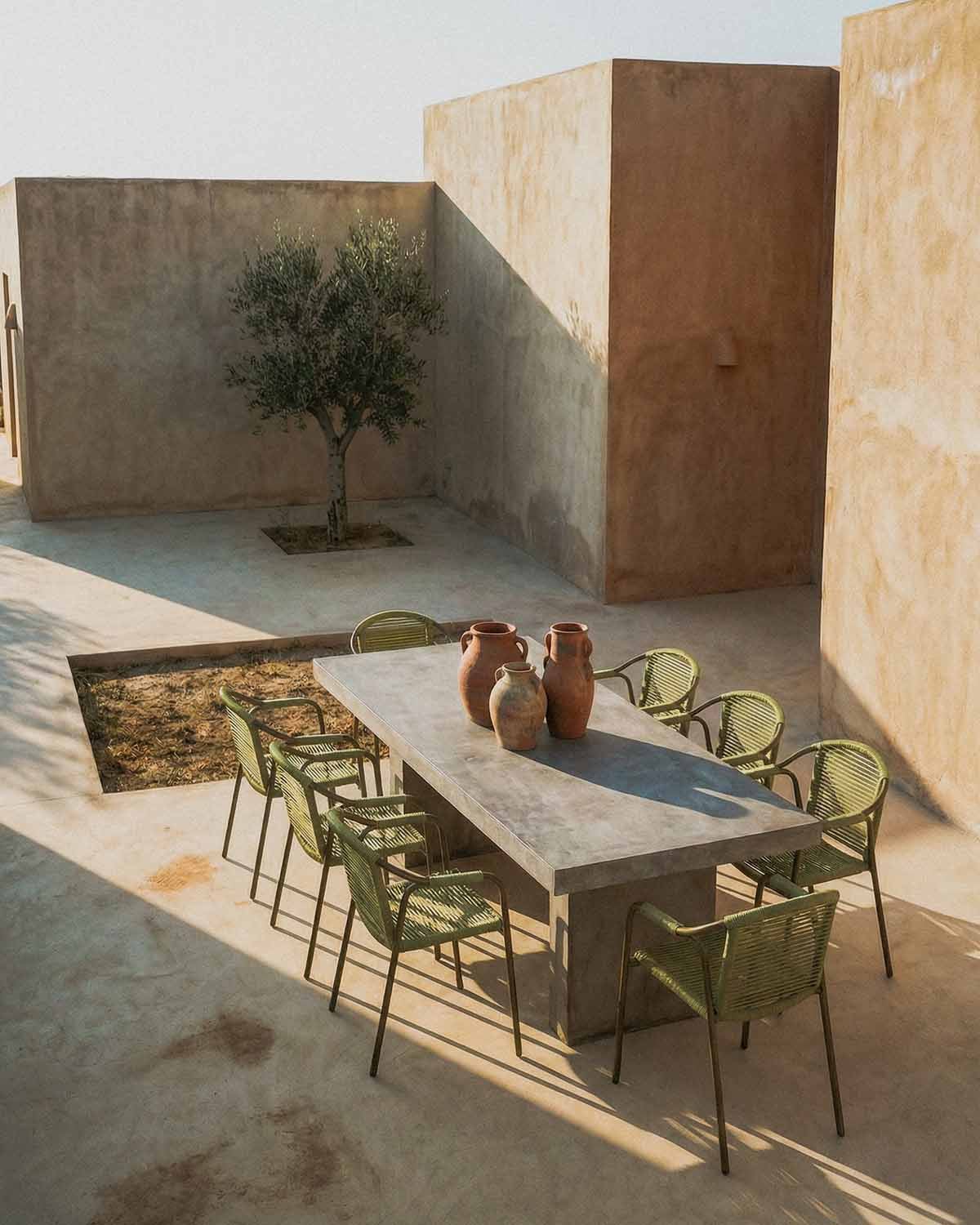 Rectangular Cement Outdoor Table (245x100 cm) Itxaso, gallery image 2
