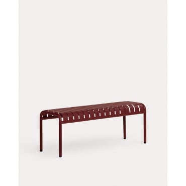 Metal Garden Bench Tavo Red Tinto - The Masie