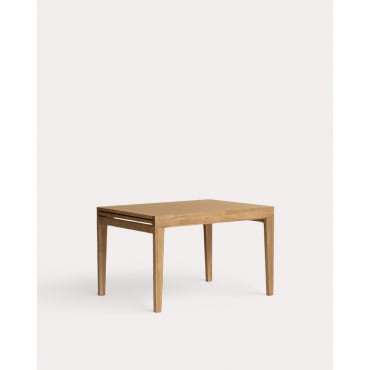Extendable Wooden Dining Table (120x90 cm) Ronny Light Wood - The Masie