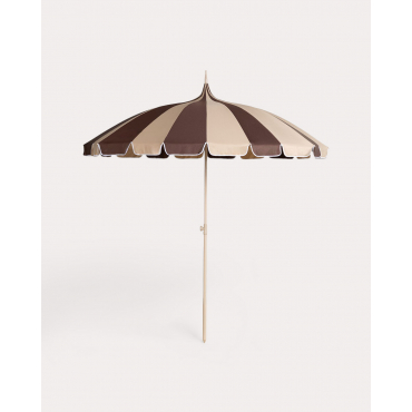 Garden and Terrace Umbrella (Ø210 cm) Xabi Chocolate Brown - The Masie