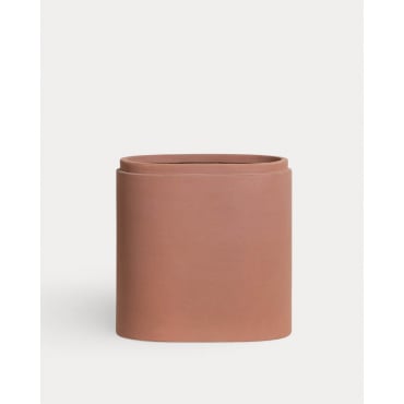 Oval Cement Planter (35x23 cm) Bieito Red Brick - The Masie