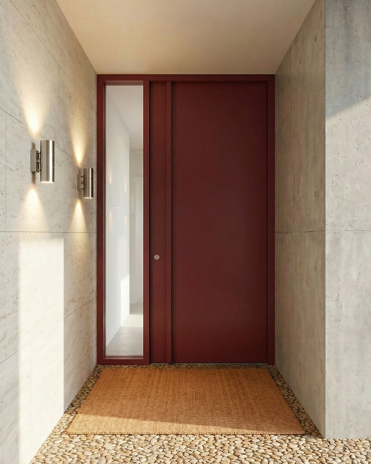 Metal Outdoor Wall Light 2 Light Points Mahora, gallery image 2