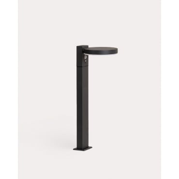 Outdoor Aluminum LED Solar Beacon Marisa Black Obsidian - The Masie