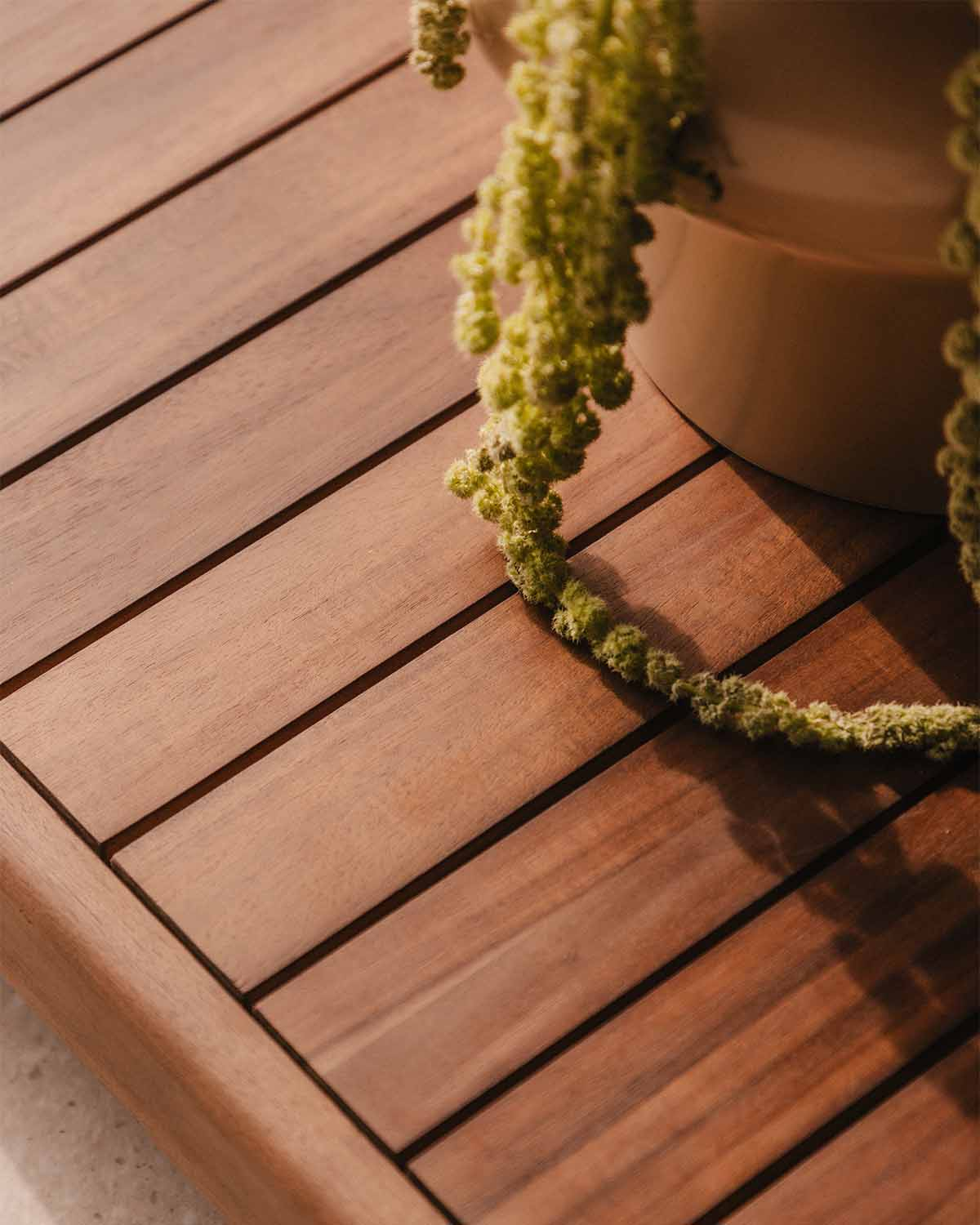 Rectangular Acacia Wood Outdoor Coffee Table (140x70 cm) Redik, gallery image 3