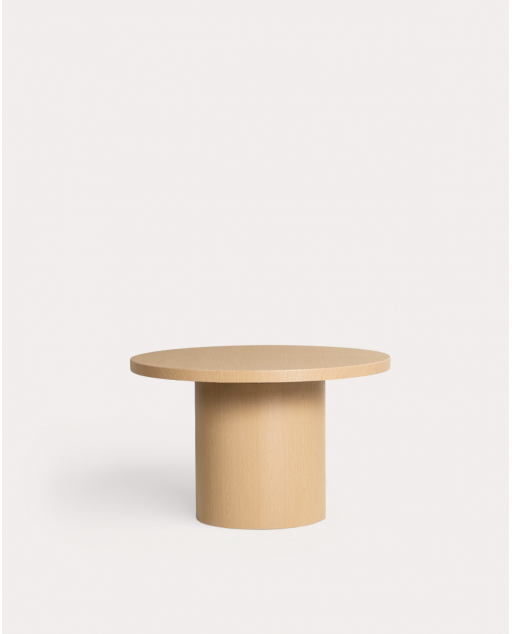 Round extendable outdoor table Ø120–180x120 / 240x120 cm in aluminium Beca - Light Wood 