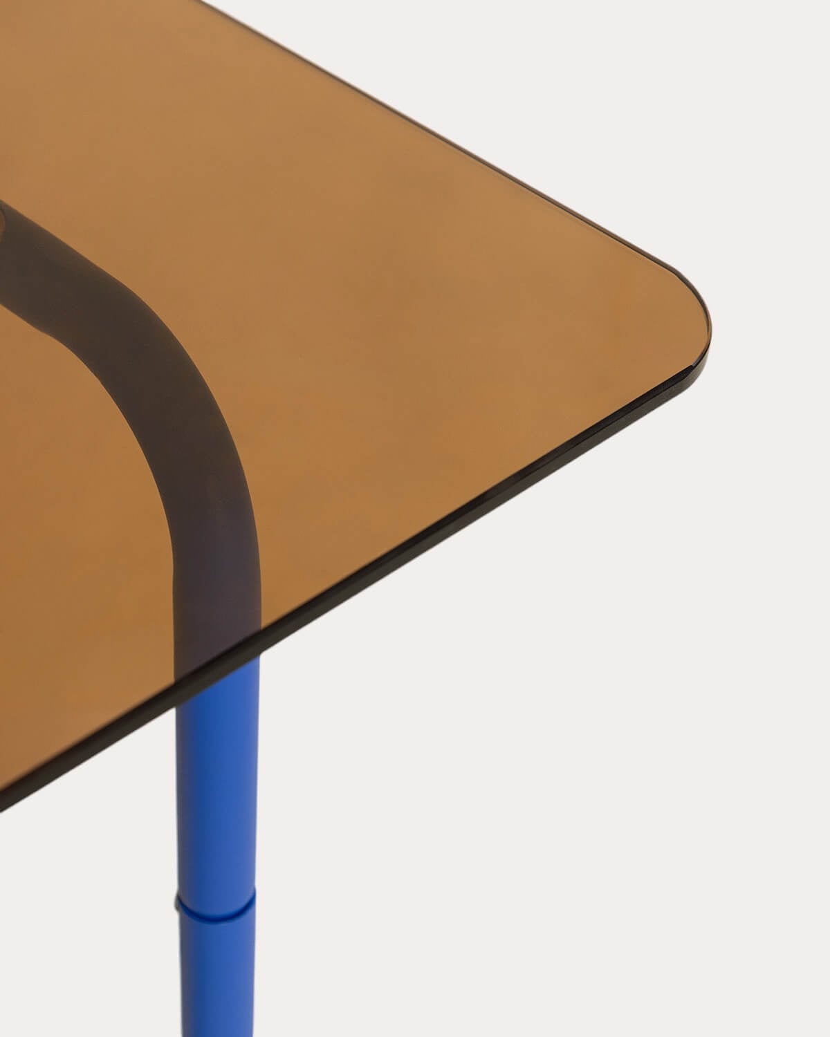 Metal and Tempered Glass Coffee Table (120x60 cm) Mitha, gallery image 3