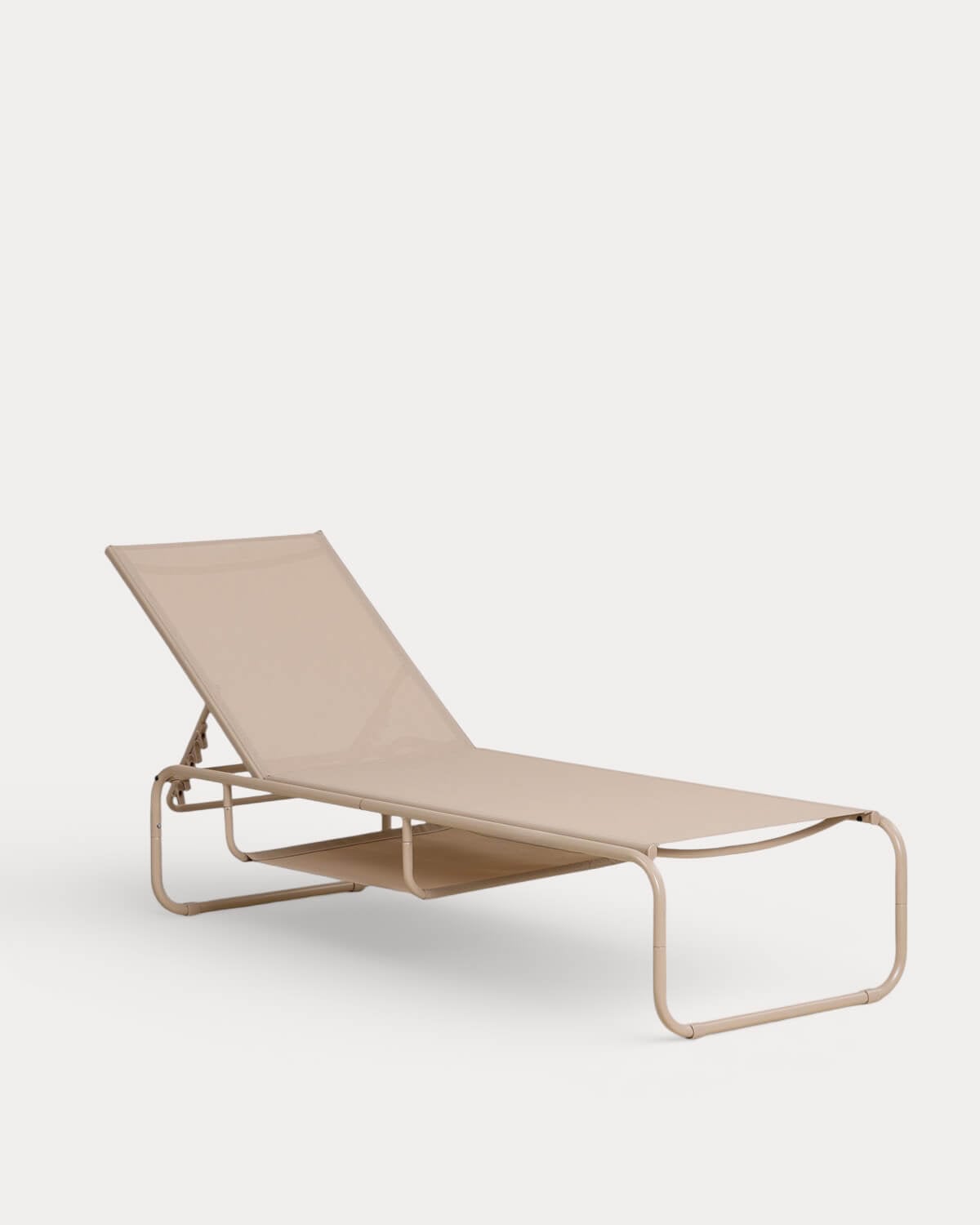 Reclining Metal and Fabric Sun Lounger Ohiane, gallery image 1