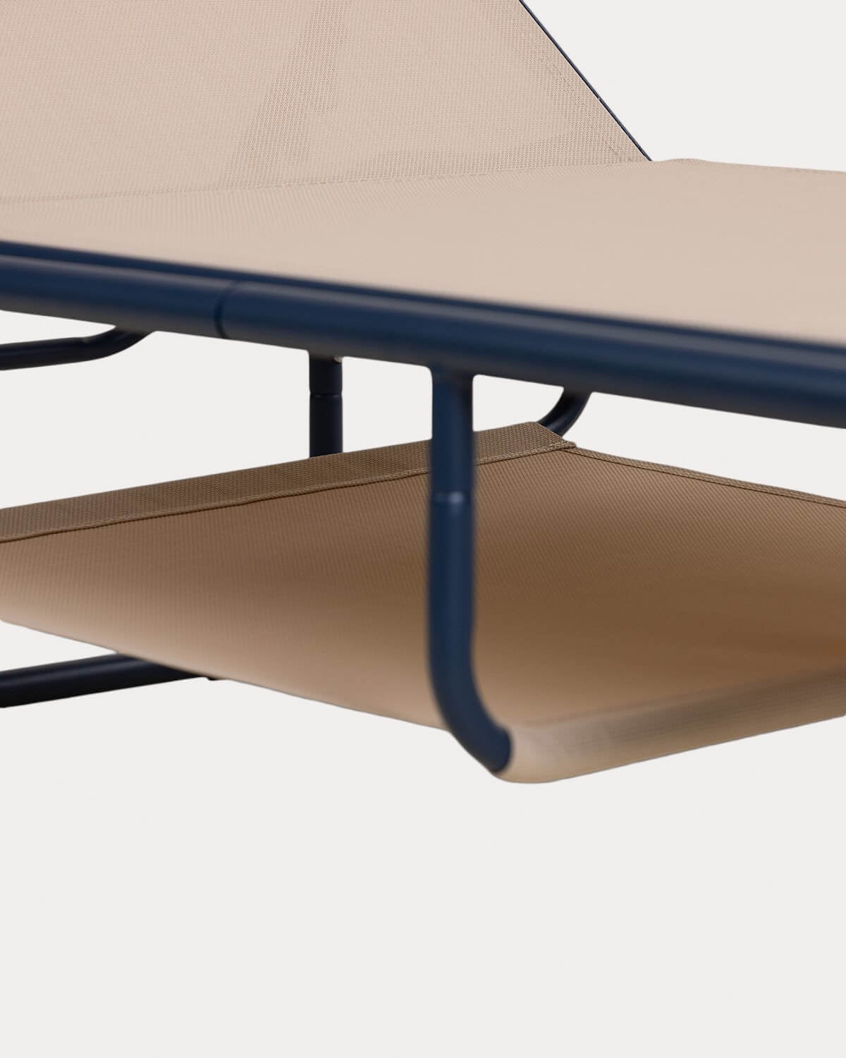 Pack 2 Reclining Metal and Fabric Sun Loungers Ohiane, gallery image 5