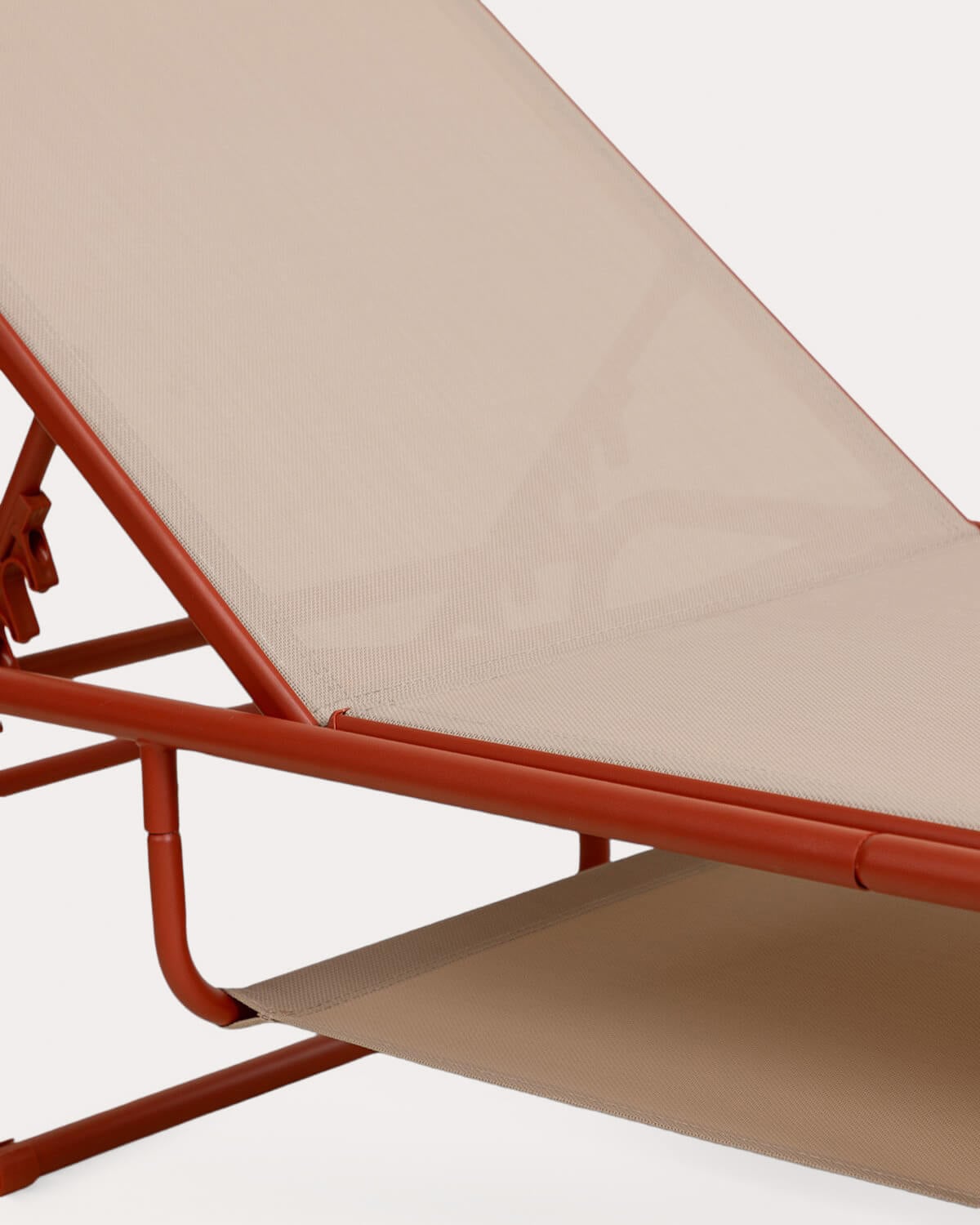 Pack 2 Reclining Metal and Fabric Sun Loungers Ohiane, gallery image 5