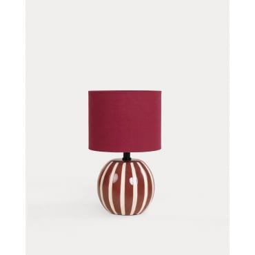 Ceramic Table Lamp Waylen Red Tinto - The Masie