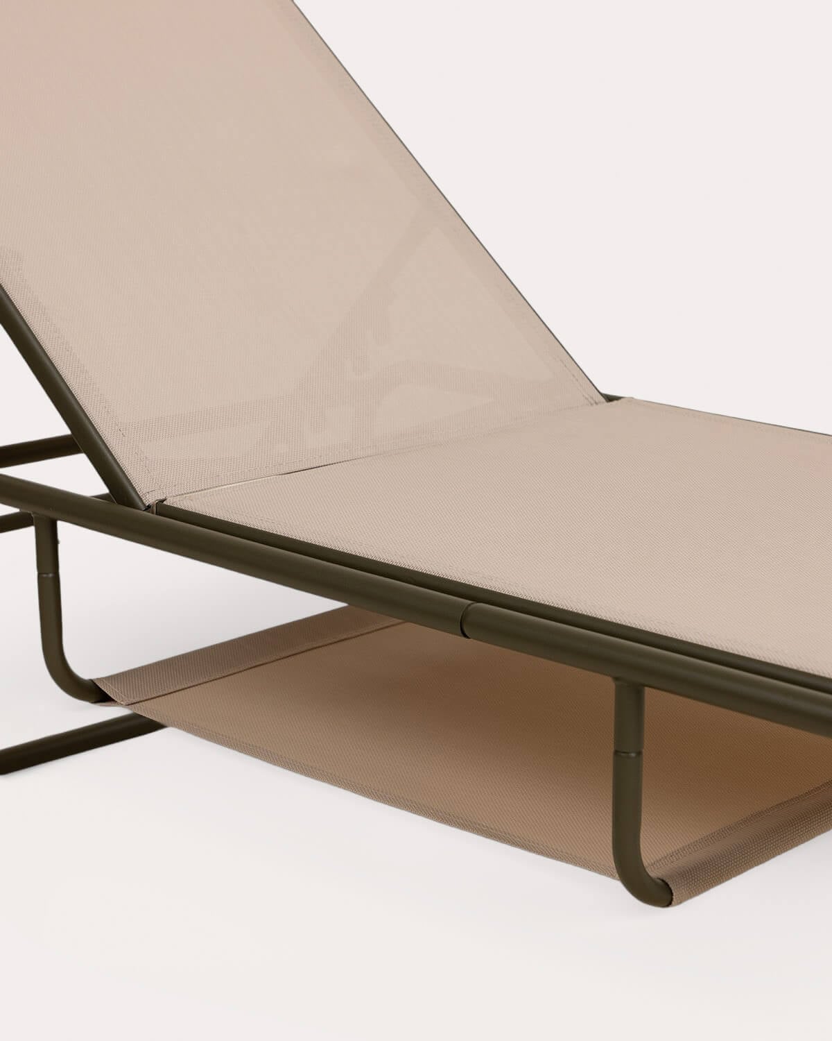 Pack 2 Reclining Metal and Fabric Sun Loungers Ohiane, gallery image 5