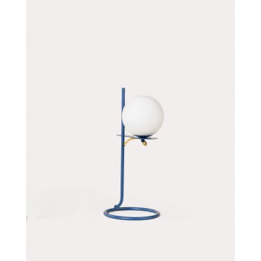 Metal Table Lamp Kabil Blue Sapphire - The Masie
