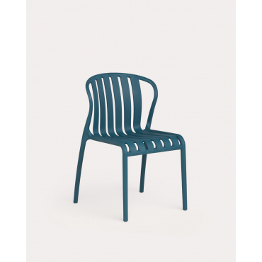 Pack 4 Polypropylene Dining Chairs Baztan Blue Oceanic - The Masie