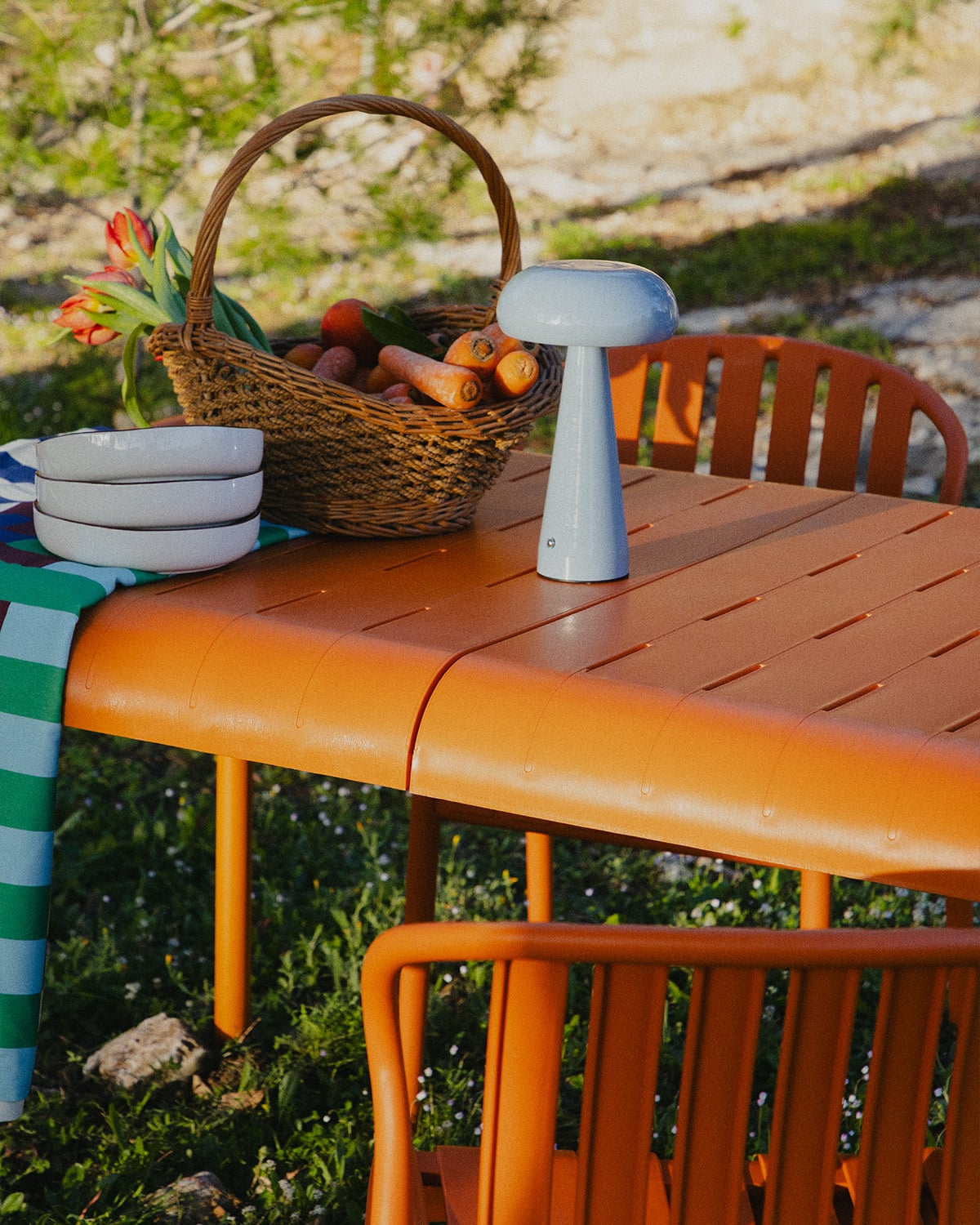 Rectangular Table (153x90 cm) and 4 Polypropylene Outdoor Chairs Set Baztan, gallery image 3