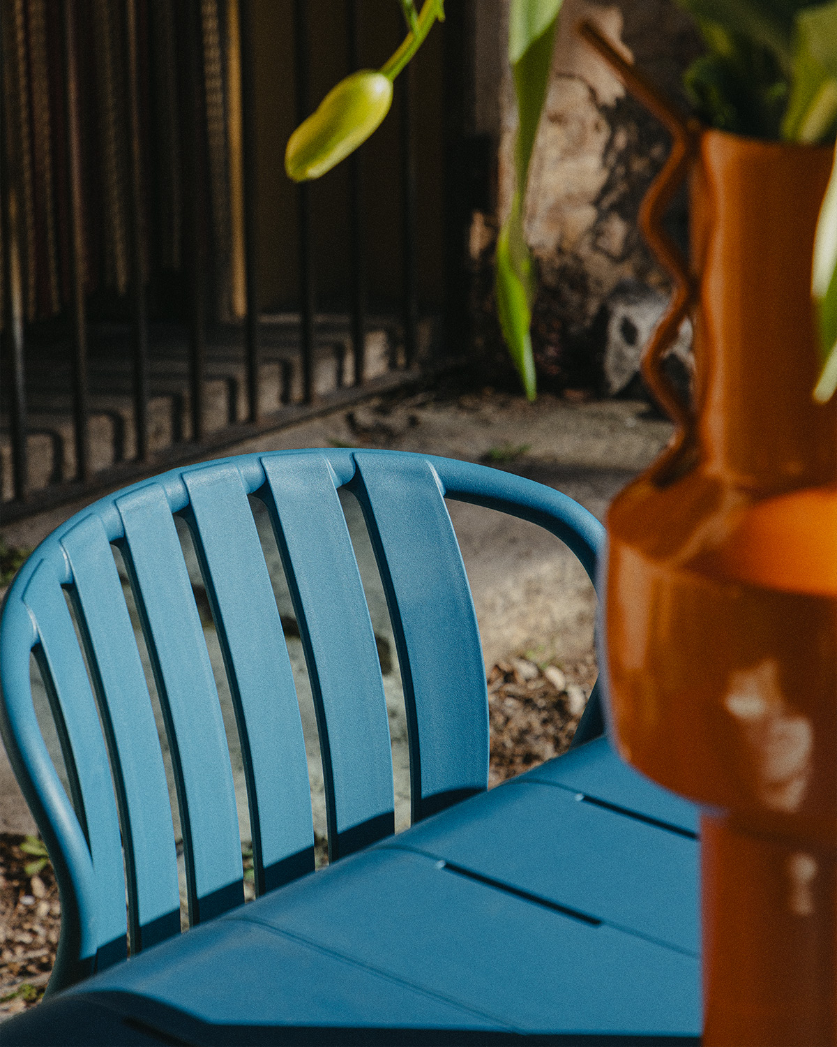 Rectangular Table (153x90 cm) and 4 Polypropylene Outdoor Chairs Set Baztan, gallery image 3